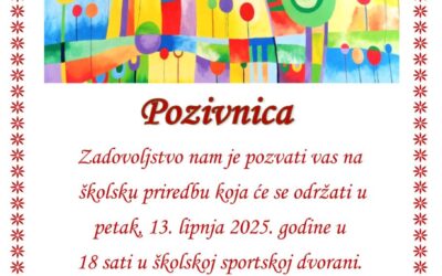 Pozivnica – školska priredba