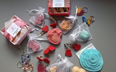 Štand školske učeničke zadruge povodom Valentinova na dobravskoj tržnici